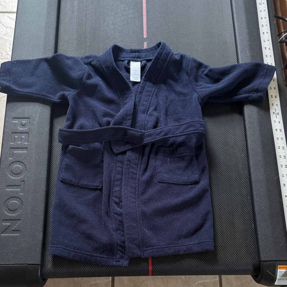 Wonderkids Navy Blue Fleece Robe with Hood